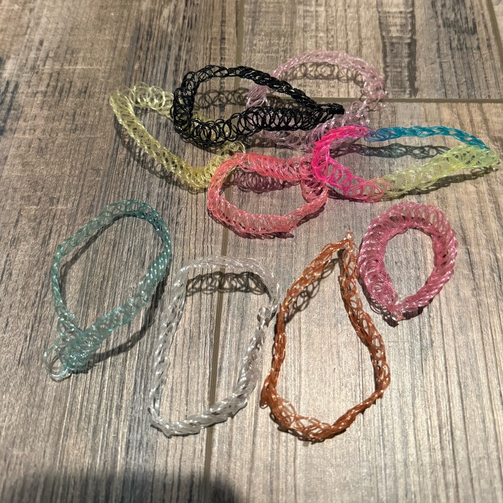 New kids Multicolor Elastic chocker necklaces Set